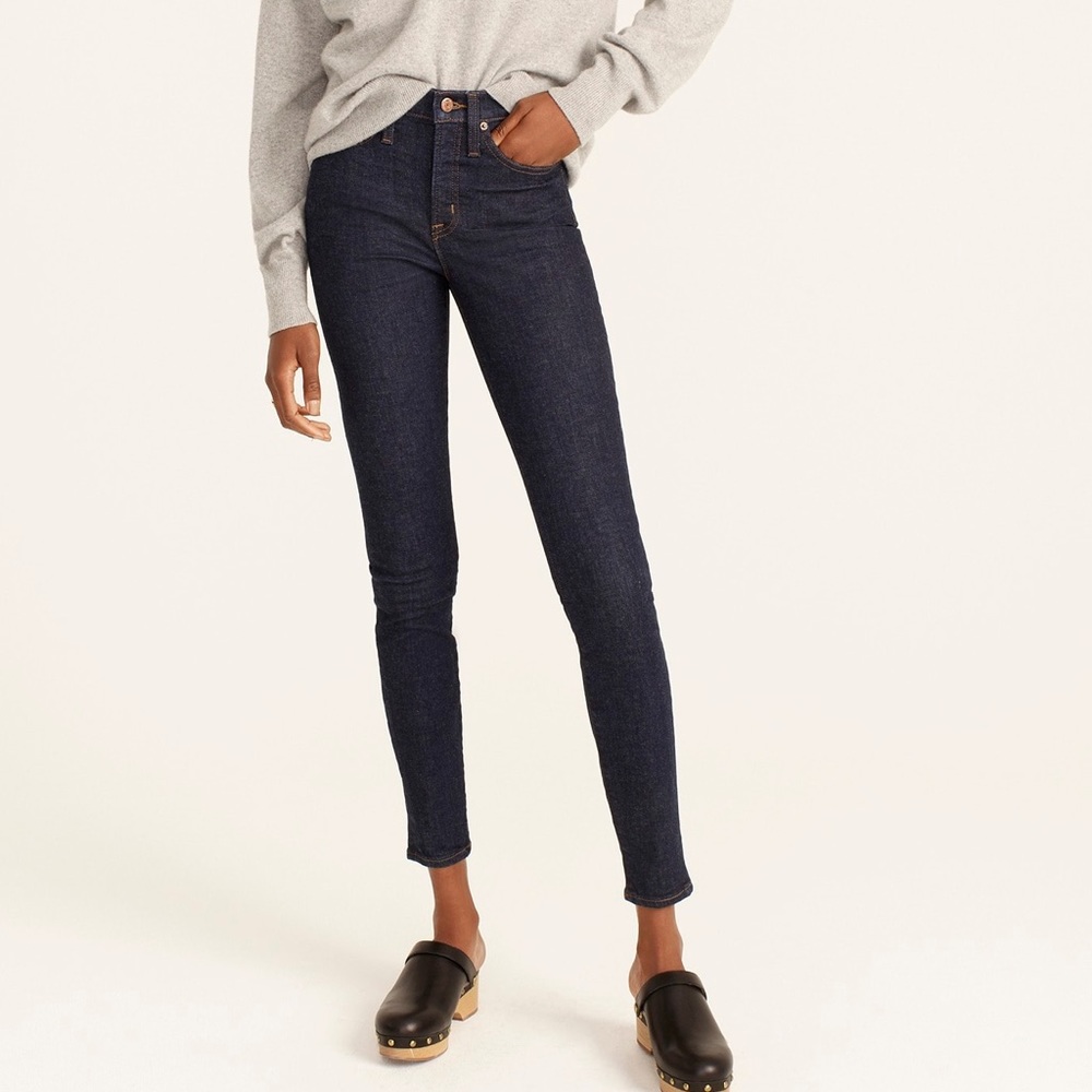 JCREW 9” high rise toothpick jeans size 29